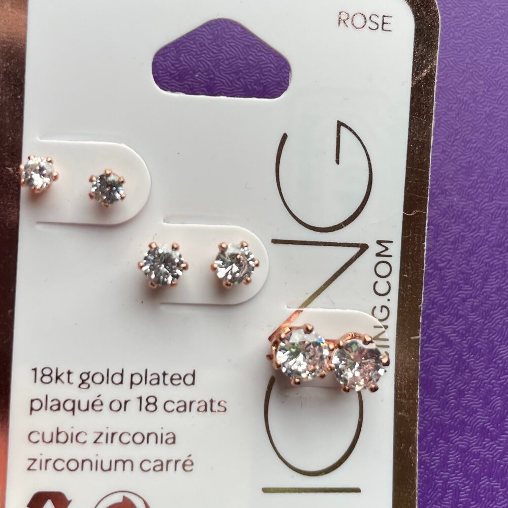Trio of Icing Stud Earrings